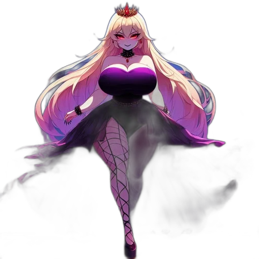 dress, crown, staff, creature transparent PNG cut-out