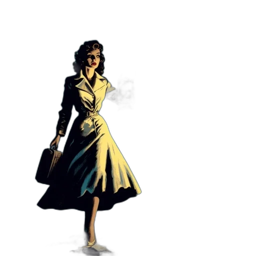 dress, staff, jacket, umbrella transparent PNG cut-out