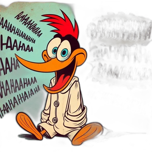 cartoon, concept art, animated, duck transparent PNG cut-out