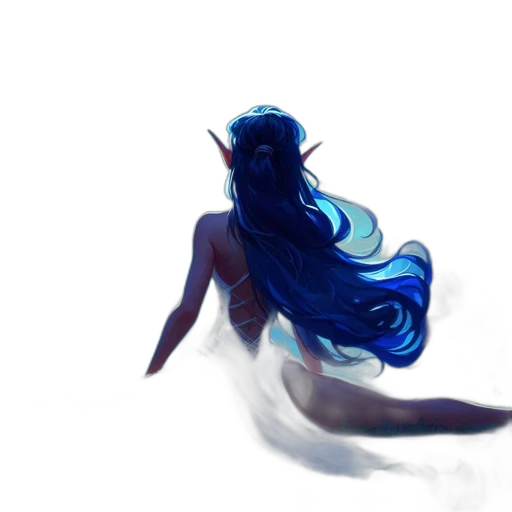 hair, dress, creature, dragon transparent PNG cut-out