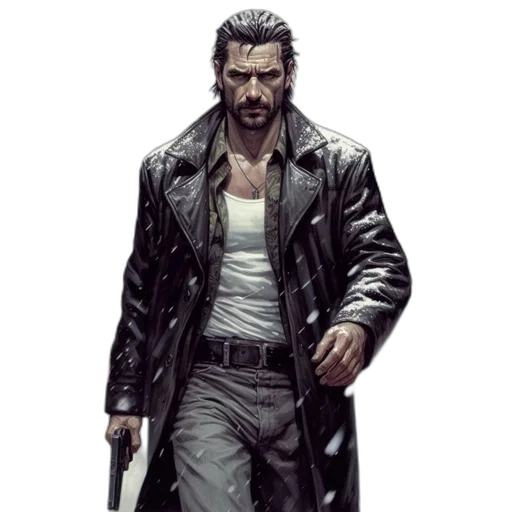 jacket, comic book art, concept art, cyberpunk transparent PNG cut-out