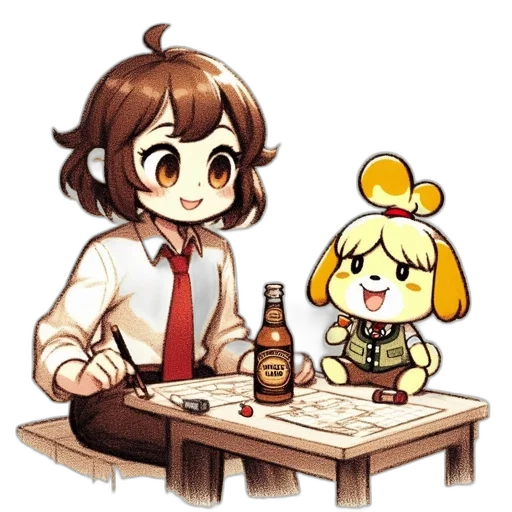 food, bottle, robot, staff transparent PNG cut-out