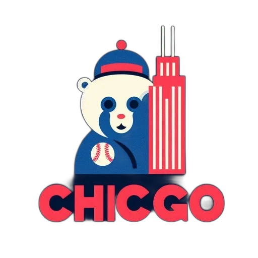 concept art, stylized, chicago, skyline transparent PNG cut-out