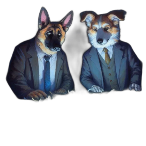 jacket, staff, animal, mask transparent PNG cut-out