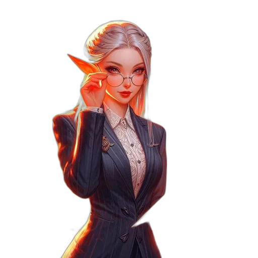 staff, dress, jacket, face transparent PNG cut-out