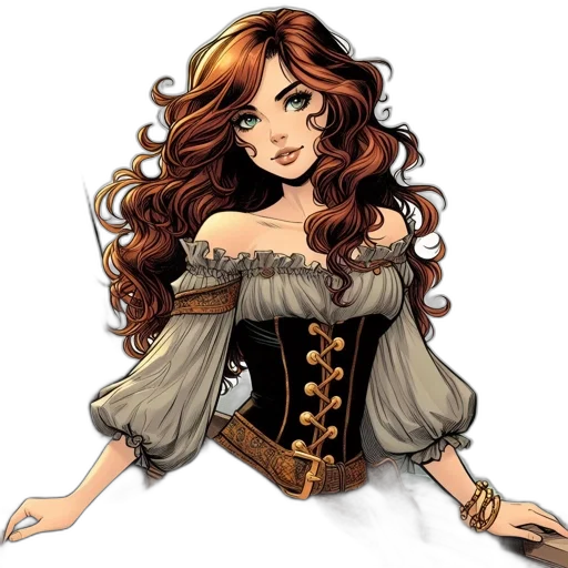 dress, staff, fantasy art, concept art transparent PNG cut-out