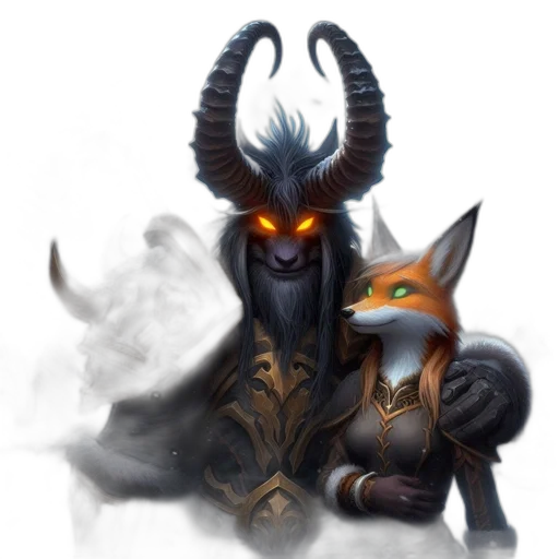 dragon, mask, staff, fantasy art transparent PNG cut-out