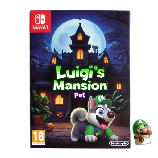 concept art, game, box, luigi transparent PNG cut-out