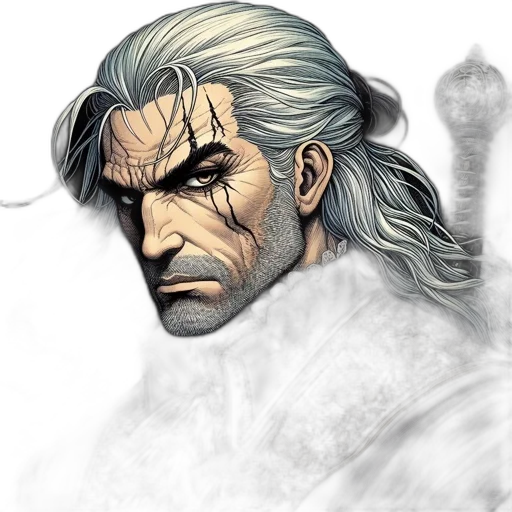 face, weapon, sword, staff transparent PNG cut-out