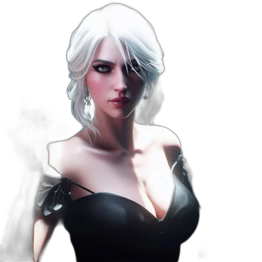 dress, face, concept art, fantasy art transparent PNG cut-out