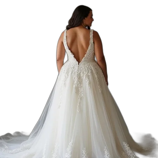dress, plus, size, wedding transparent PNG cut-out