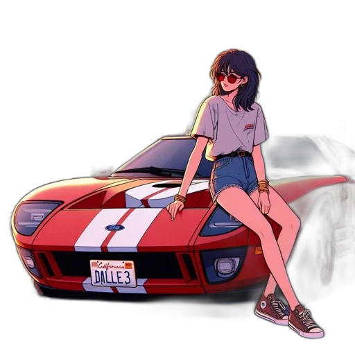 car, jacket, weapon, anime transparent PNG cut-out