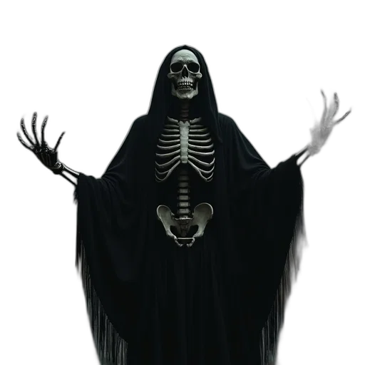 creature, dress, staff, mask transparent PNG cut-out