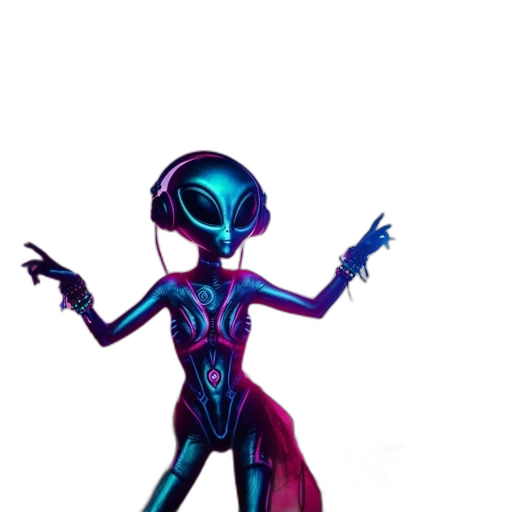 robot, creature, dress, staff transparent PNG cut-out