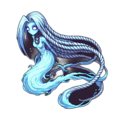hair, creature, dragon, staff transparent PNG cut-out
