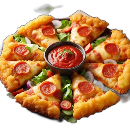 food, crown, photorealistic, 3d render transparent PNG cut-out