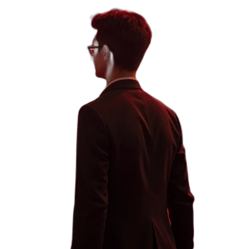 jacket, staff, face, robot transparent PNG cut-out