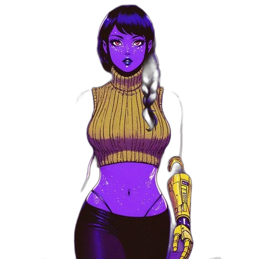 staff, concept art, fantasy art, cyberpunk transparent PNG cut-out