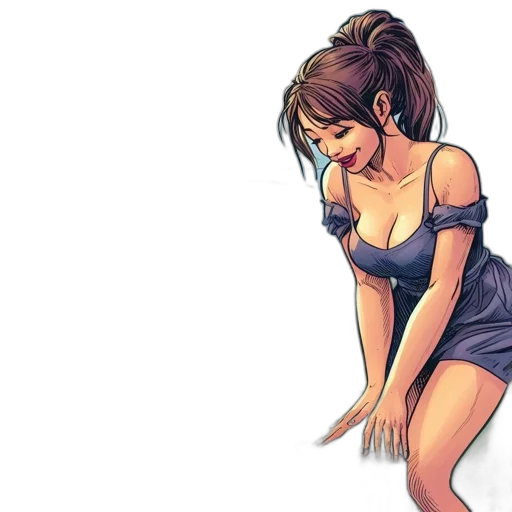 dress, comic book art, concept art, watercolor transparent PNG cut-out