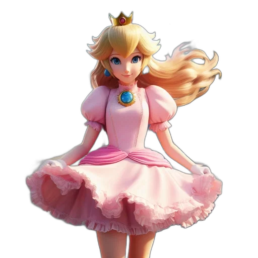 dress, crown, concept art, 3d render transparent PNG cut-out