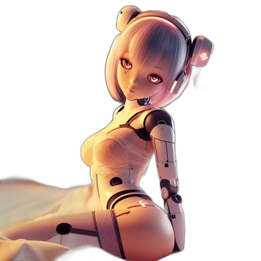 robot, dress, concept art, cyberpunk transparent PNG cut-out