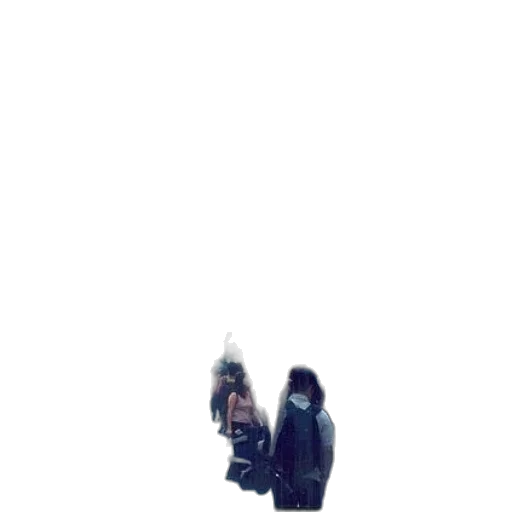 umbrella, jacket, staff, hair transparent PNG cut-out