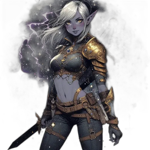 sword, staff, weapon, fantasy art transparent PNG cut-out