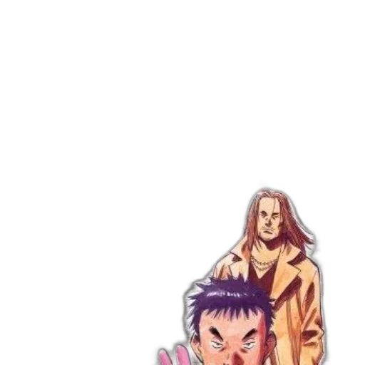 jacket, hair, creature, weapon transparent PNG cut-out