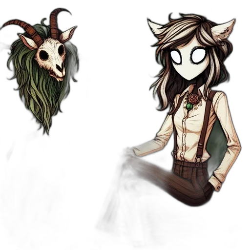 mask, creature, staff, concept art transparent PNG cut-out