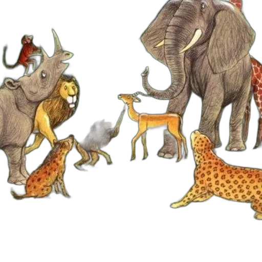 concept art, fantasy art, watercolor, colorful transparent PNG cut-out