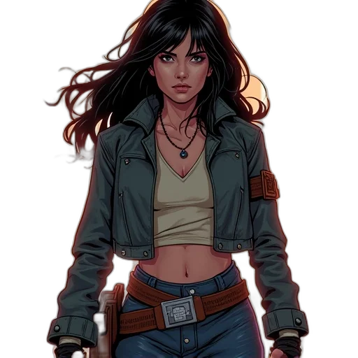 jacket, comic book art, concept art, fantasy art transparent PNG cut-out