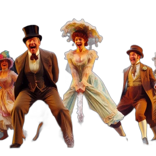 group, performers, period, clothing transparent PNG cut-out