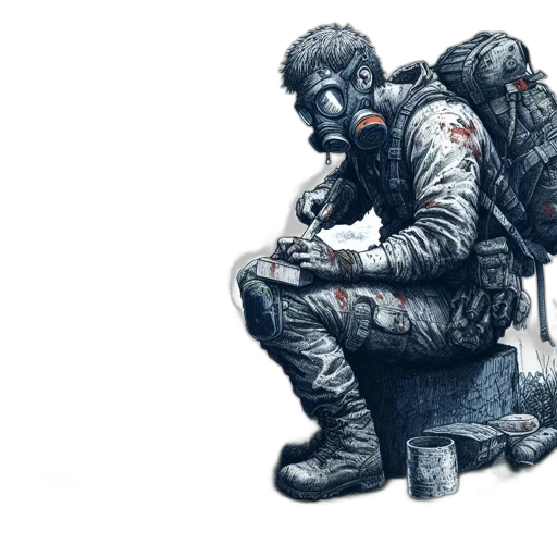 jacket, concept art, cyberpunk, comic book art transparent PNG cut-out