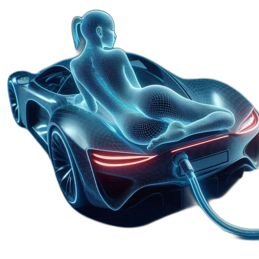 car, robot, concept art, 3d render transparent PNG cut-out
