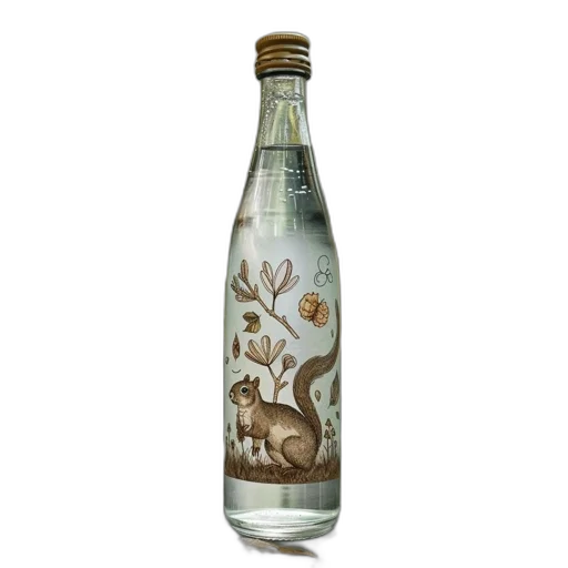 bottle, animal, photorealistic, 3d render transparent PNG cut-out