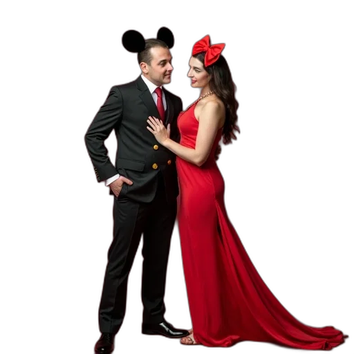 hat, dress, red, man transparent PNG cut-out