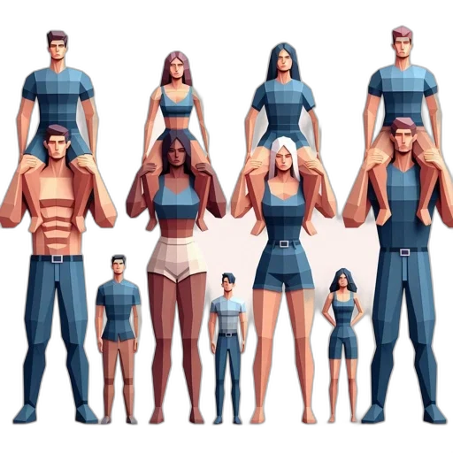 concept art, 3d render, comic book art, three-dimensional transparent PNG cut-out