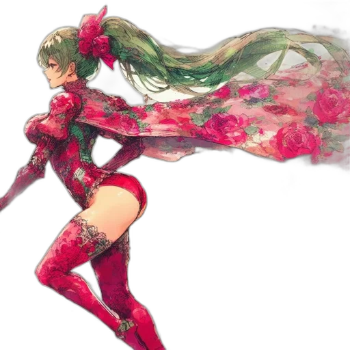 flower, dress, weapon, concept art transparent PNG cut-out