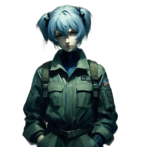 jacket, staff, robot, face transparent PNG cut-out