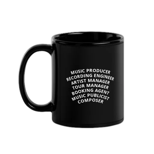 black, mug, white, text transparent PNG cut-out