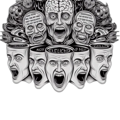 mask, face, crown, comic book art transparent PNG cut-out