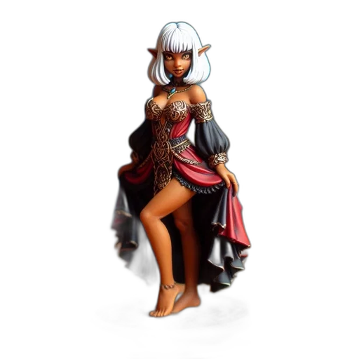dress, staff, fantasy art, concept art transparent PNG cut-out