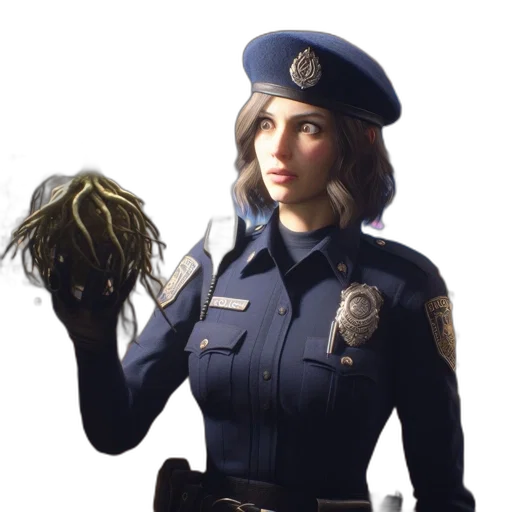 staff, weapon, hat, robot transparent PNG cut-out