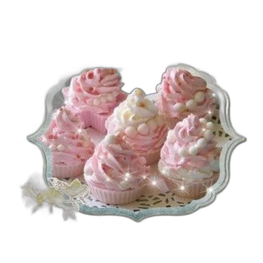 crown, food, 3d render, pastel transparent PNG cut-out