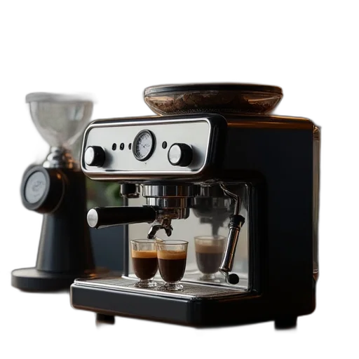 commercial, espressor, machine, coffee transparent PNG cut-out
