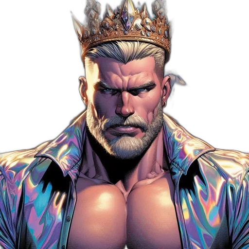 crown, comic book art, cyberpunk, concept art transparent PNG cut-out