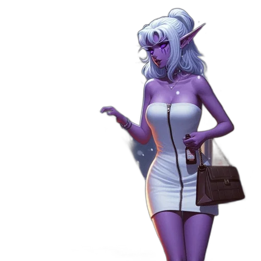 dress, staff, concept art, fantasy art transparent PNG cut-out