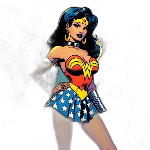 comic book art, cartoon, concept art, 3d render transparent PNG cut-out