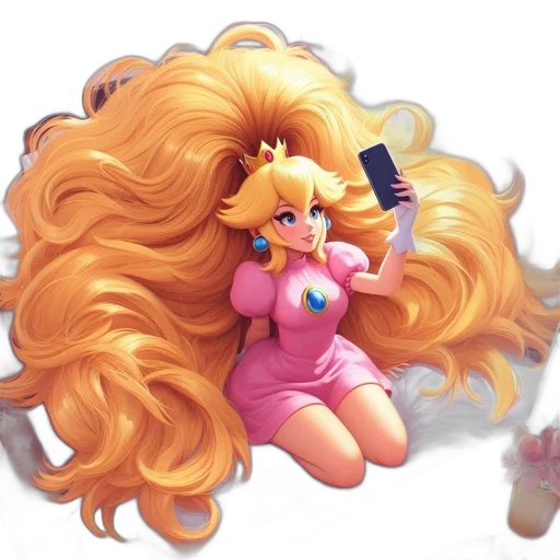 hair, concept art, 3d render, cartoon transparent PNG cut-out