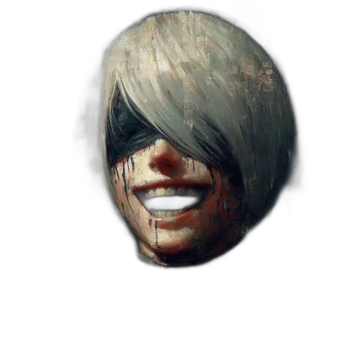 mask, face, hair, creature transparent PNG cut-out